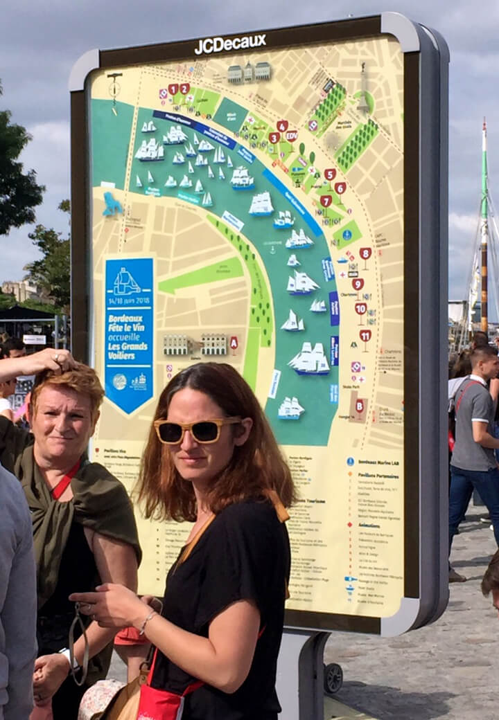 Illustrated map for Exposition Voguent les vins