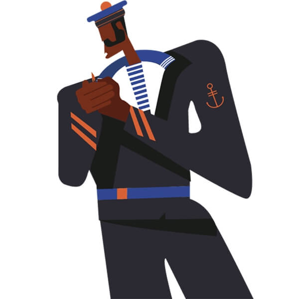 Sailor illustration for M le magazine du Monde