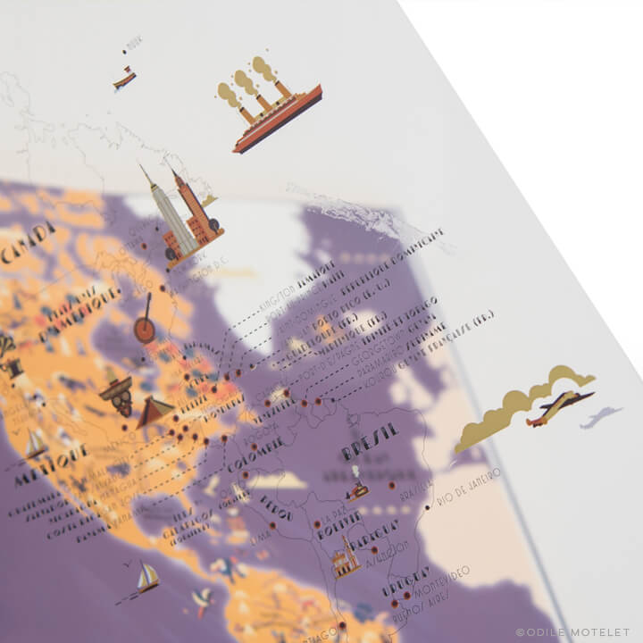 Atlas of the Curious illustrated map of South-America